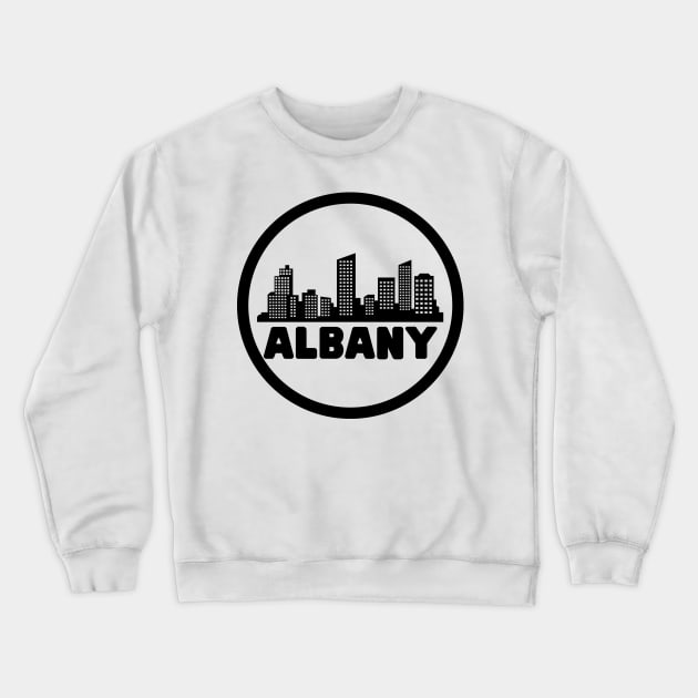 Life Is Better In Albany - Albany Skyline - Albany Tourism - Albany Skyline City Travel & Adventure Lover Crewneck Sweatshirt by Famgift